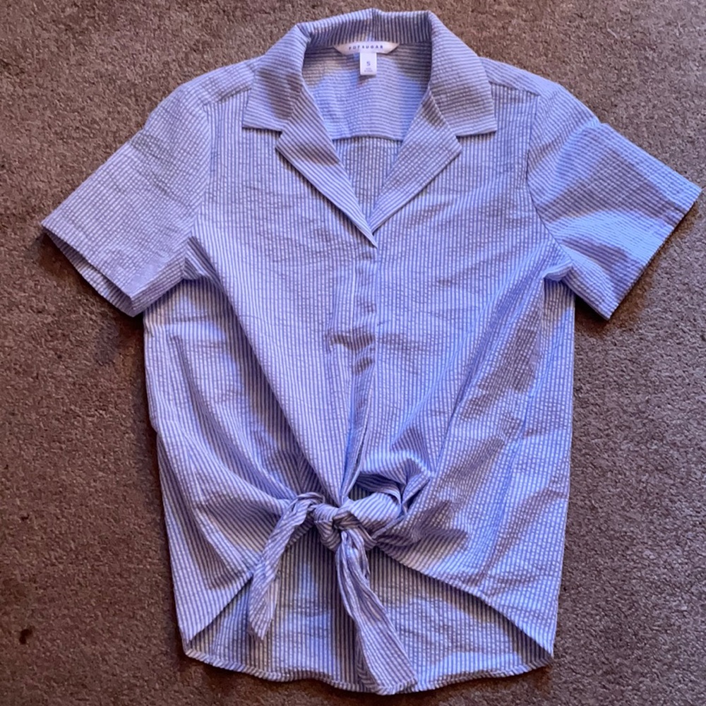 Striped, POPSUGAR, Collared Button Down.